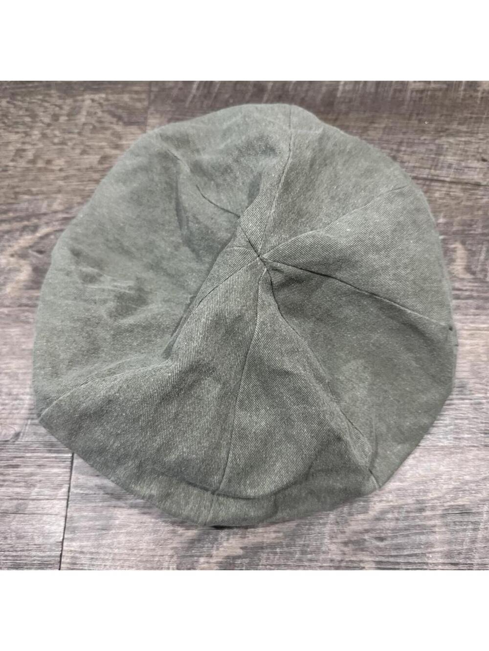 Wayward 100% Cotton Olive Green 8-Panel Newsboy Cap